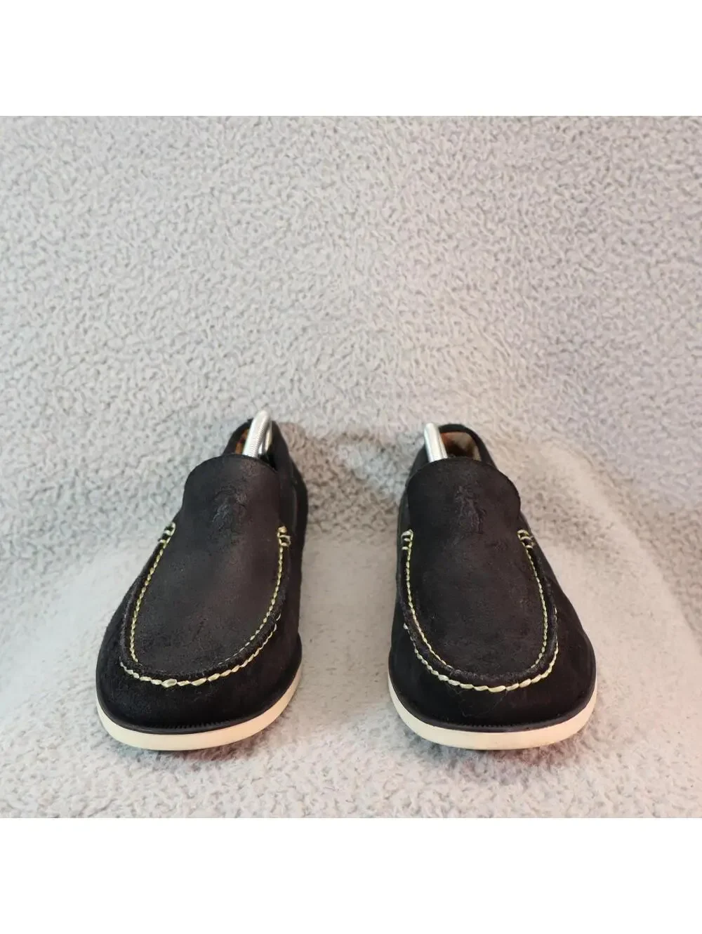 Polo Ralph Lauren Loafers Men 11.5 Suede Slip On Black